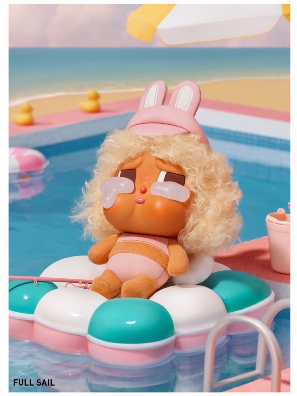 CRYBABY Vacation Mode On Series-Vinyl Plush Pendant Blind Box - Full Sail